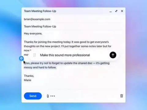 Inline writing help in any field