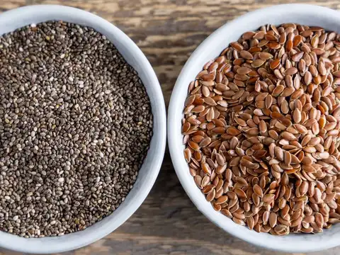 Flaxseeds and chia seeds