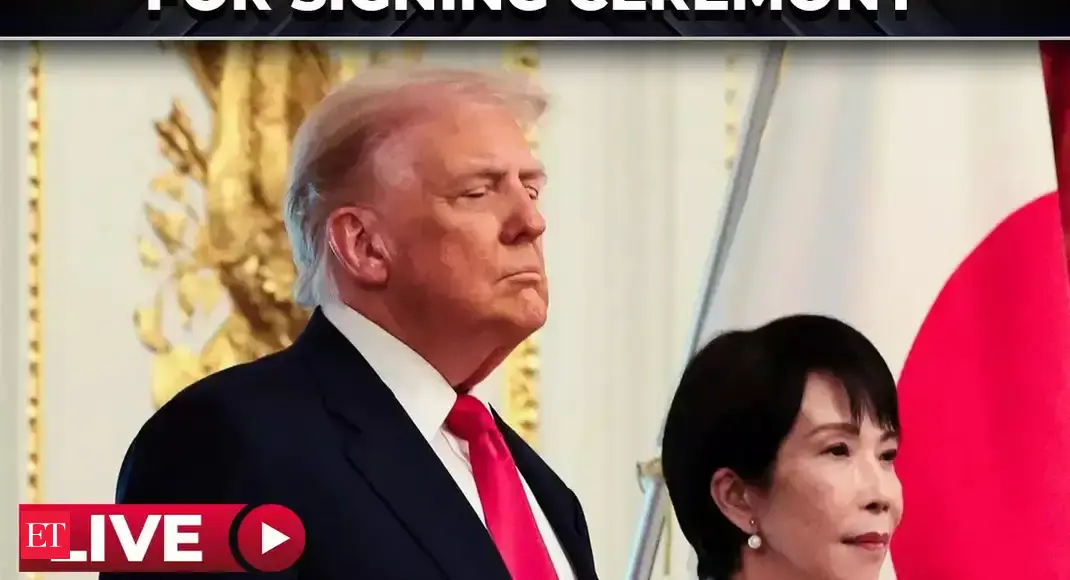 Ao vivo | Presidente Trump junta-se ao primeiro-ministro do Japão na cerimônia de assinatura – The Economic Times Video Ao vivo | Presidente Trump junta-se ao primeiro-ministro do Japão na cerimônia de assinatura – The Economic Times Video