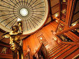 A replica of the grand staircase from the sunken Titanic