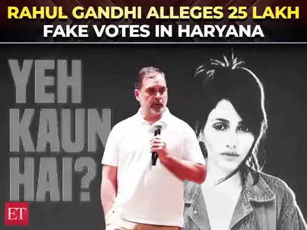 Rahul Gandhi alleges 25 lakh fake votes in Haryana, says Brazilian model's  face used 22 times - The Economic Times Video | ET Now