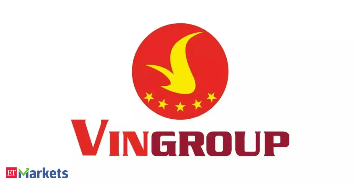 Vingroup's logo overlaid with an aircraft and spacecraft, symbolizing their venture into aviation and space.