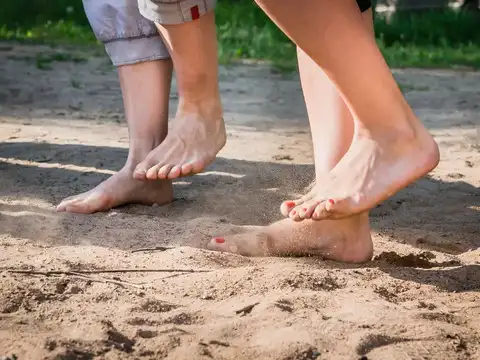  Step 2: Stomp your feet or press them hard into the floor
