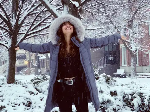 Blue fur and street-style energy