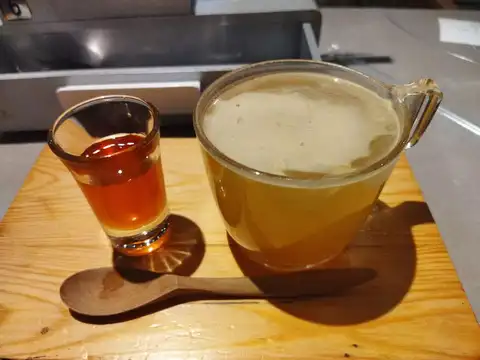  Honey with warm water and lemon