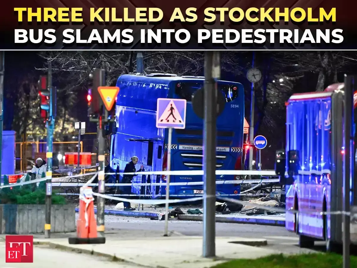 A bus crashes into a bus stop in Stockholm, killing 3 people and ...