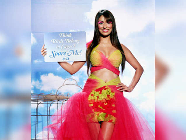 Pooja Mishra in a PETA ad