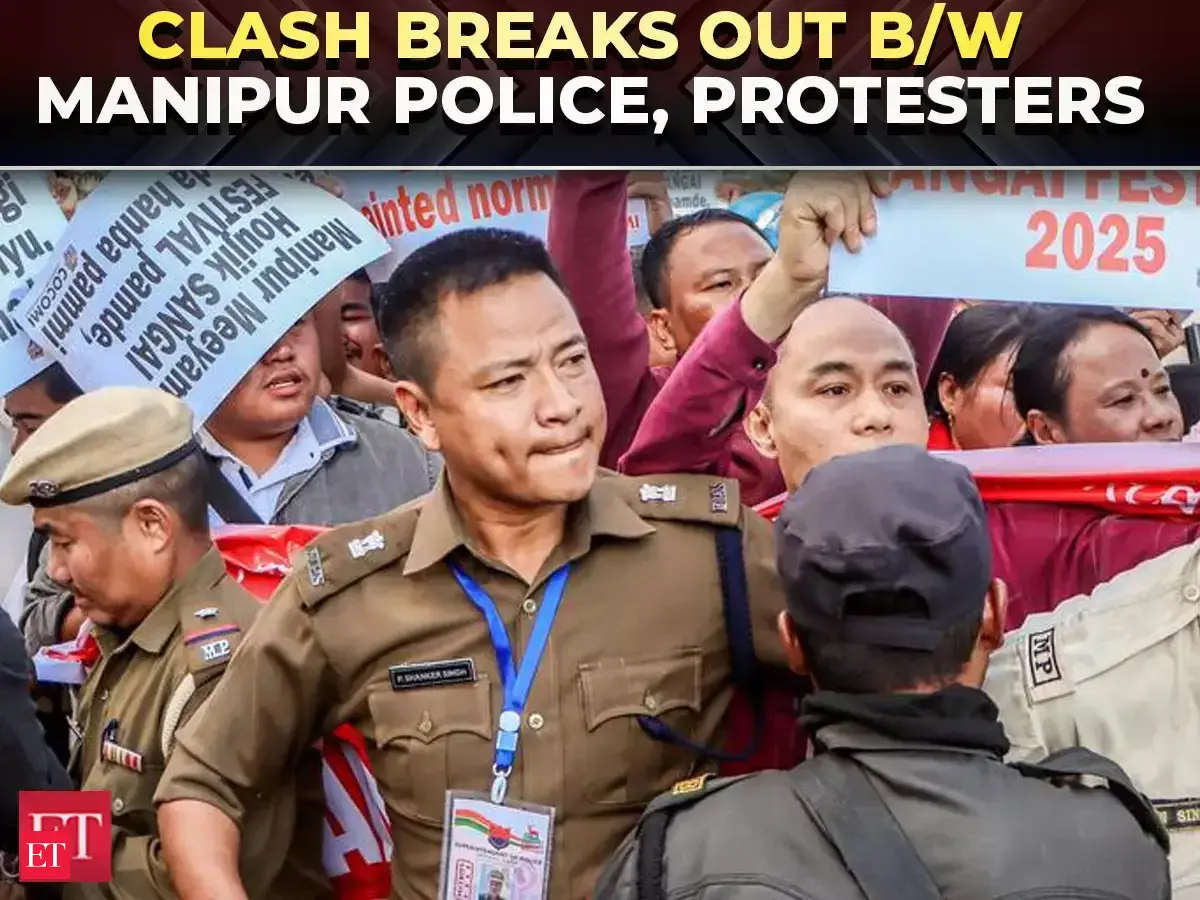 Manipur | Clashes erupt in Imphal as protests escalate over Sangai ...