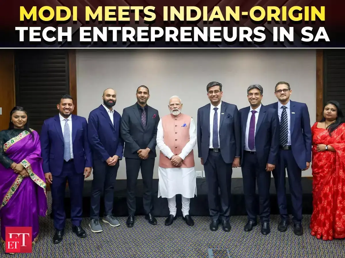 PM Modi meets Indian-origin tech entrepreneurs in Johannesburg ahead of ...