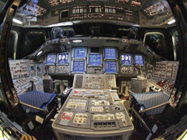 Cockpit of space shuttle Endeavour