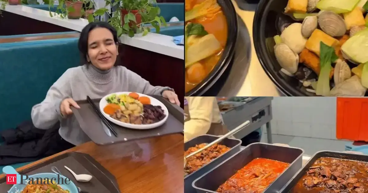 Three-floor canteen, global cuisines, free beverages and only Rs 250 payment: Indian student's college campus food tour goes viral