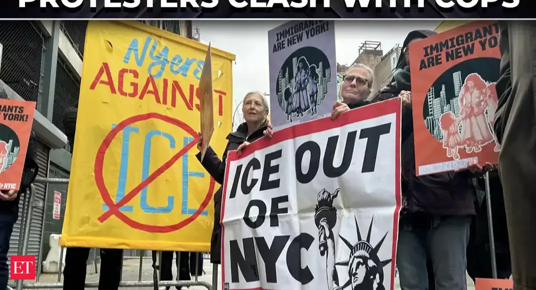 ICE vs protesters: Several arrested as New Yorkers clash with federal agents in Manhattan