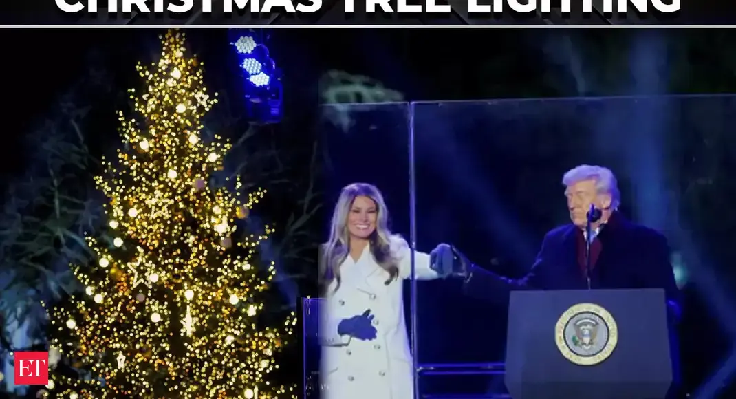 ‘Religion coming back to USA’: Trump, Melania light the National Mall Christmas tree at White House