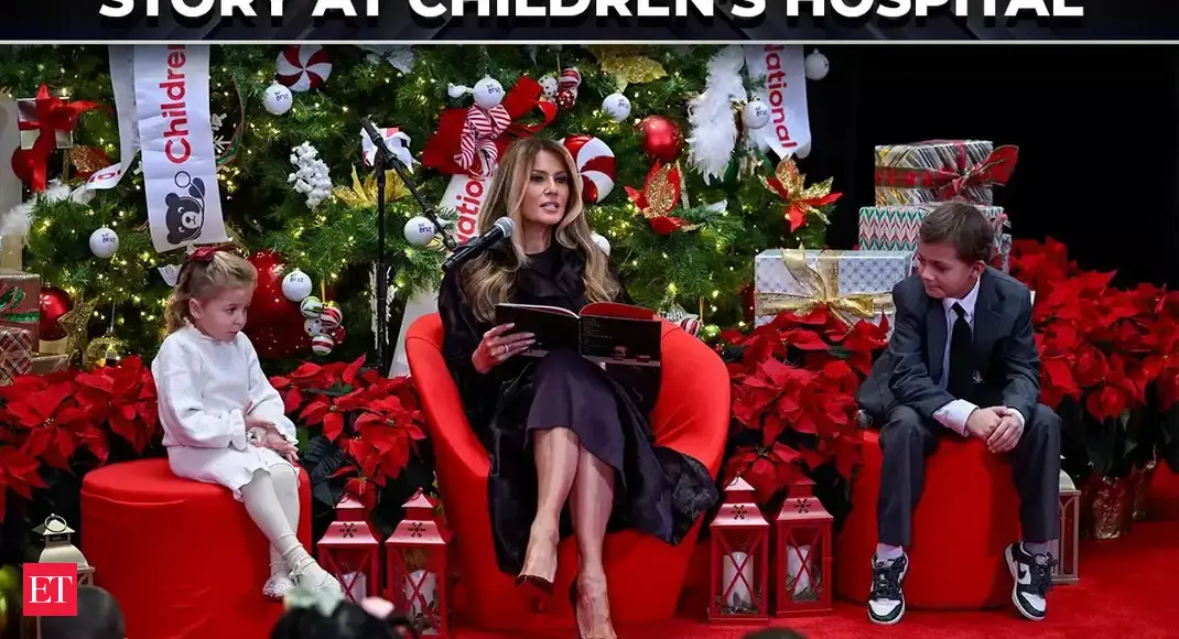 First Lady Melania Trump cheers hospitalised children for Christmas, reads story to kids