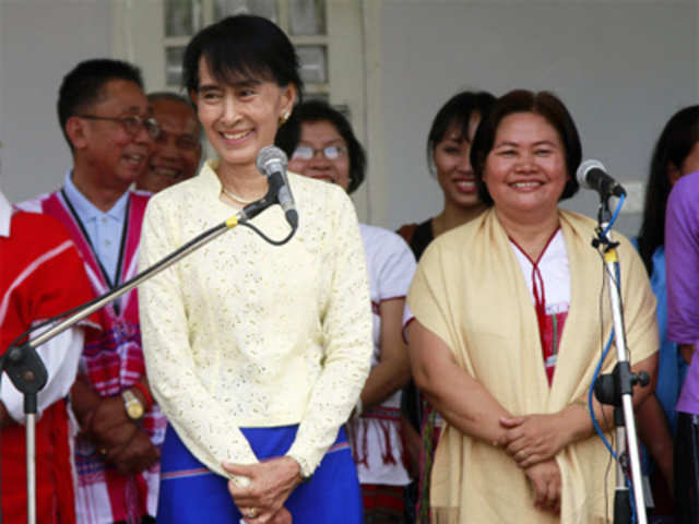 Myanmar's pro-democracy leader Aung San Suu Kyi