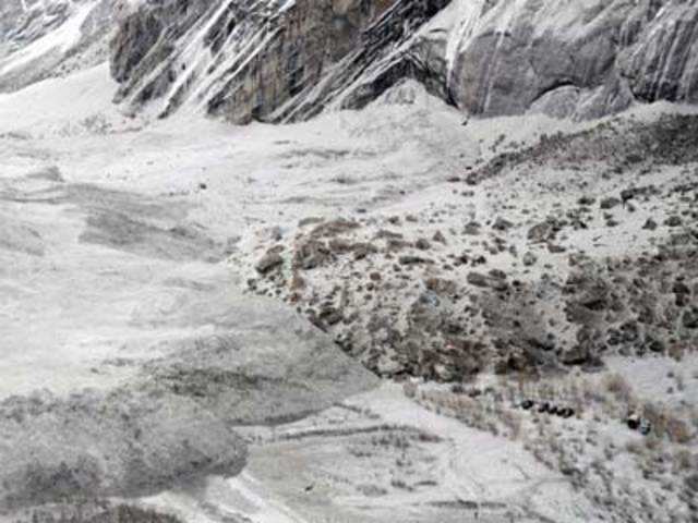 Avalanche incident site in Siachen