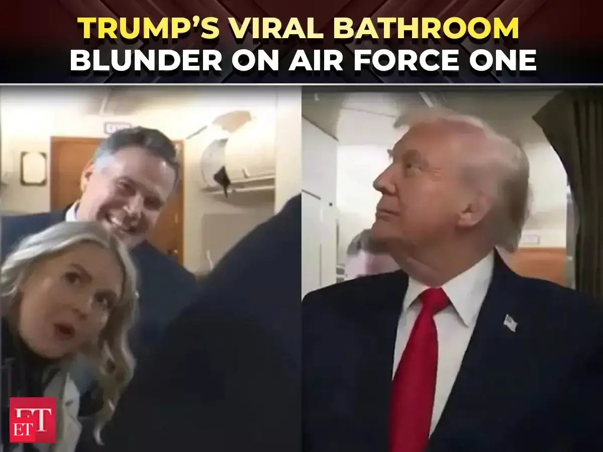 'Come on out': Trump smacked by bathroom door in wild mid-flight scene ...