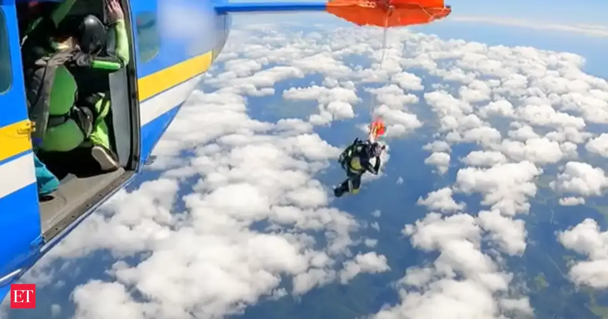 Australian skydiver hangs 15,000 feet in the air after his parachute gets stuck on plane's tail in viral video; here’s how he survived the mid-air horror