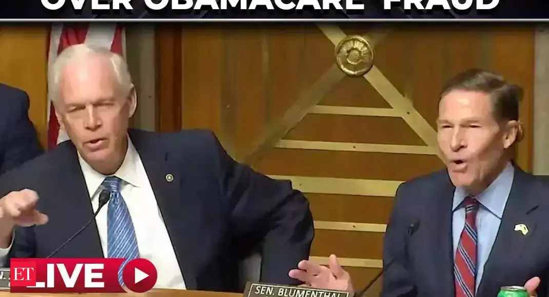 '$27 BILLION fraud per year': Sen Johnson 'EXPOSES' Obamacare subsidies scam at fiery hearing - The Economic Times Video | ET Now