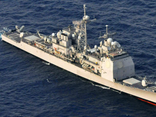 US Navy's guided-missile cruiser USS Shiloh (CG 67)