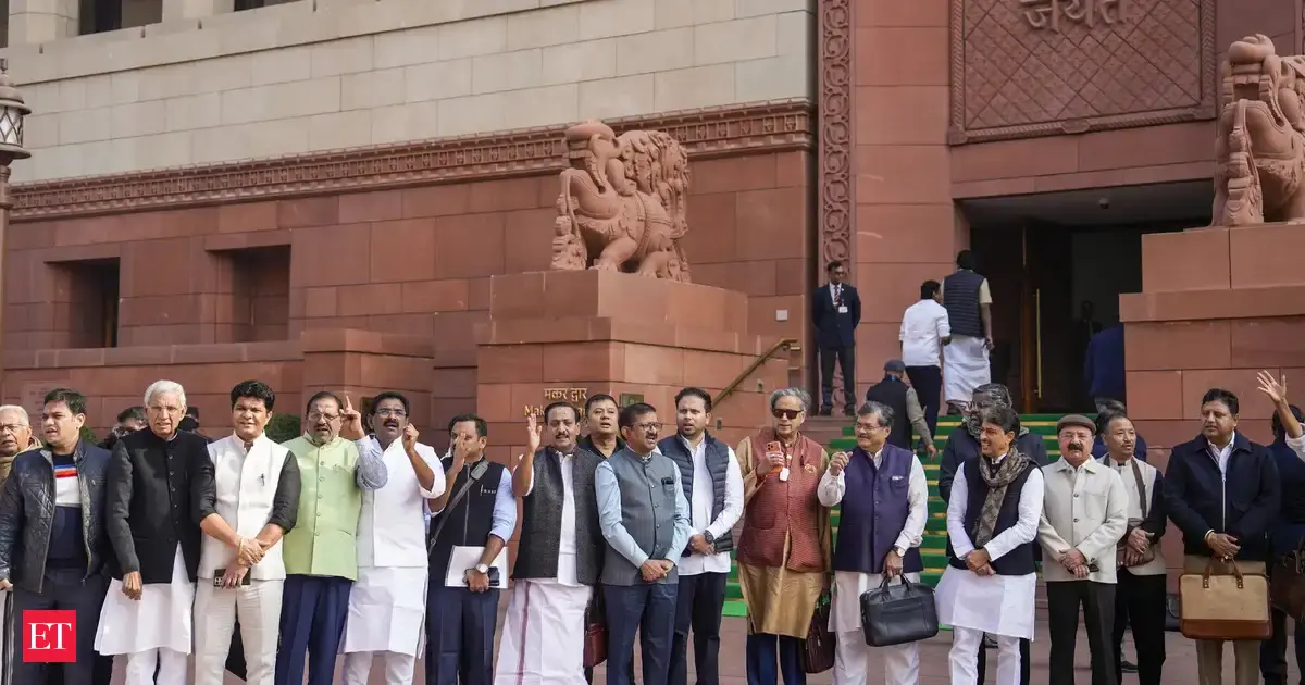 Congress MPs protest in Parliament complex against 'misuse of ED'
