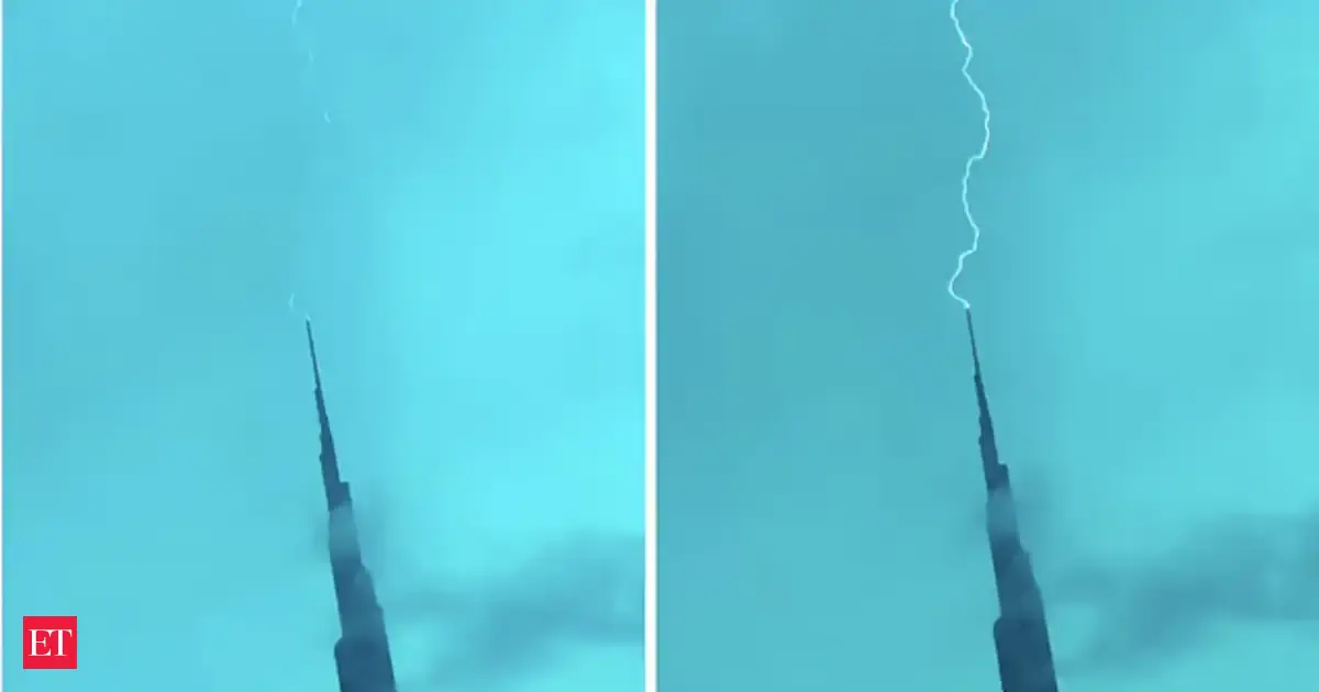 UAE rain alert: As lightning strikes Burj Khalifa, Dubai Crown Prince shares mesmerising video; internet stunned by dramatic clip