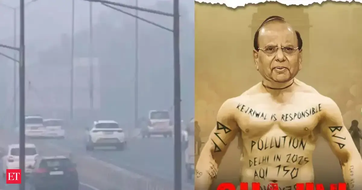 'Delhi ka Gajni': AAP launches poster attack on LG Vinai Kumar Saxena over air pollution