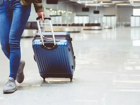 Empty suitcase walk