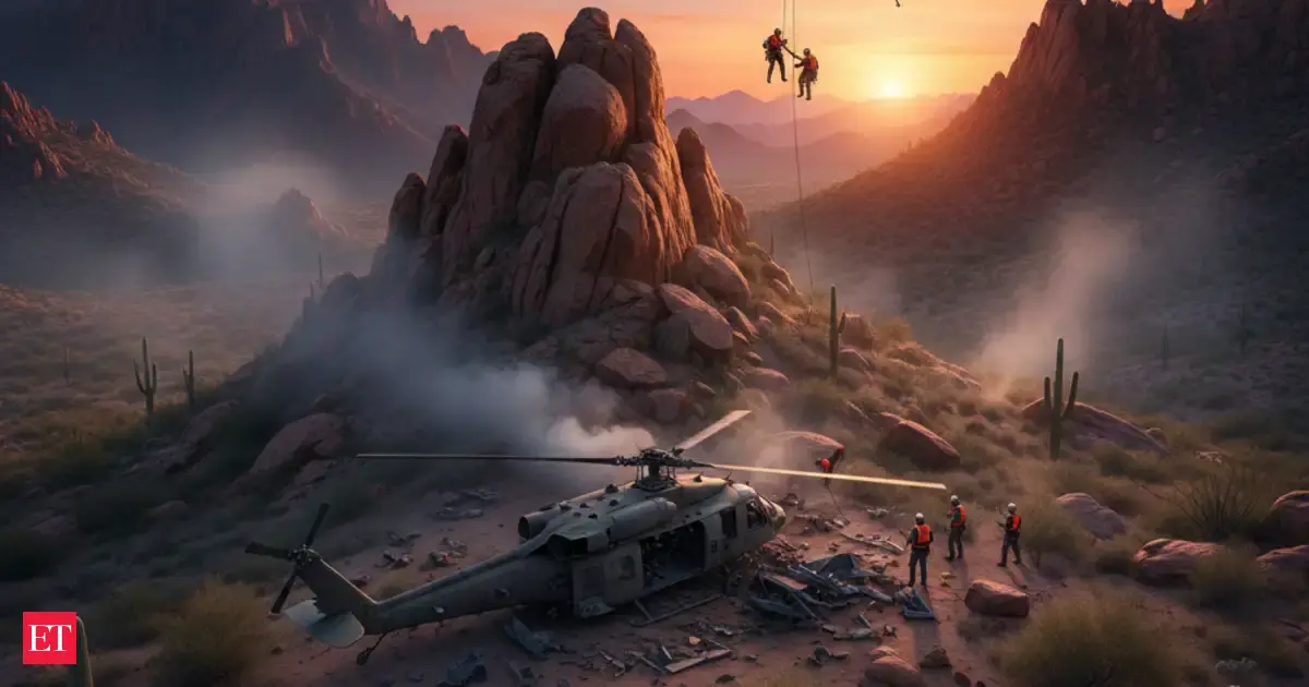 Arizona helicopter crash kills 4, chopper struck slackline near Superior