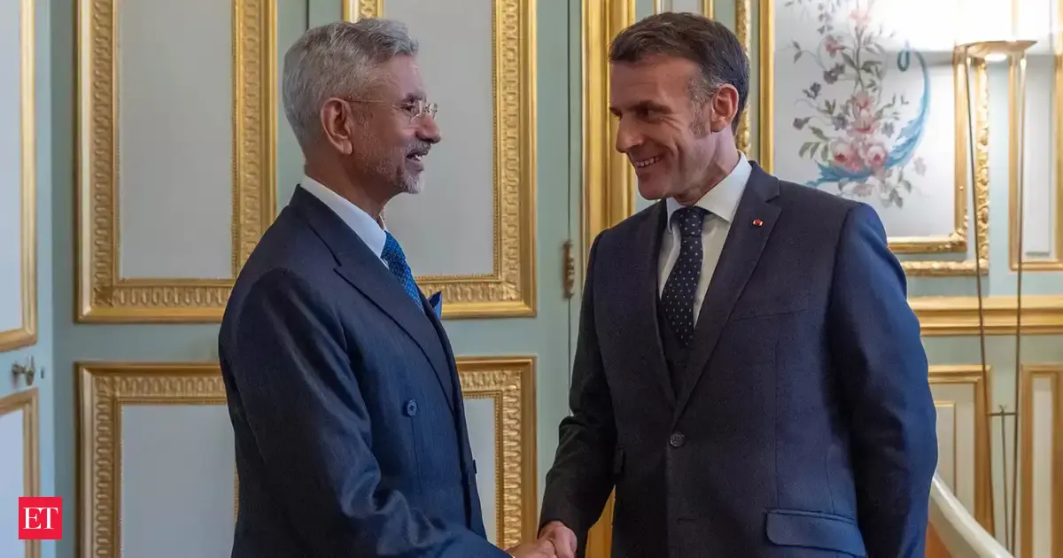 Jaishankar applauds ‘positive sentiments’ in talks with French President Macron