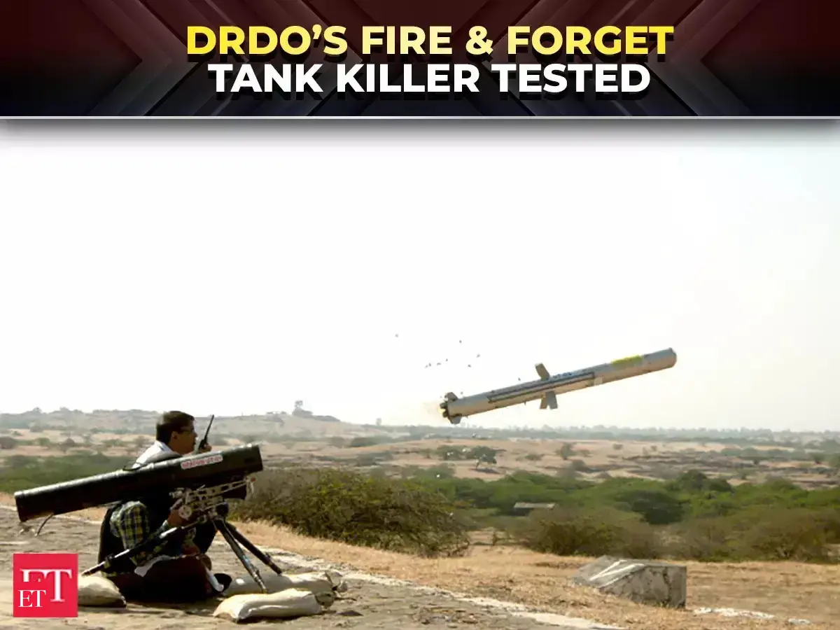 DRDO Successfully tests Third-Gen Fire-and-Forget anti-tank missile ...