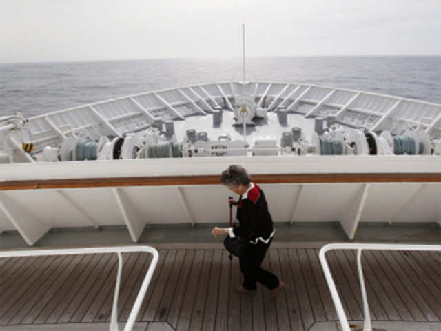 A passenger on MS Balmoral Titanic memorial cruise ship