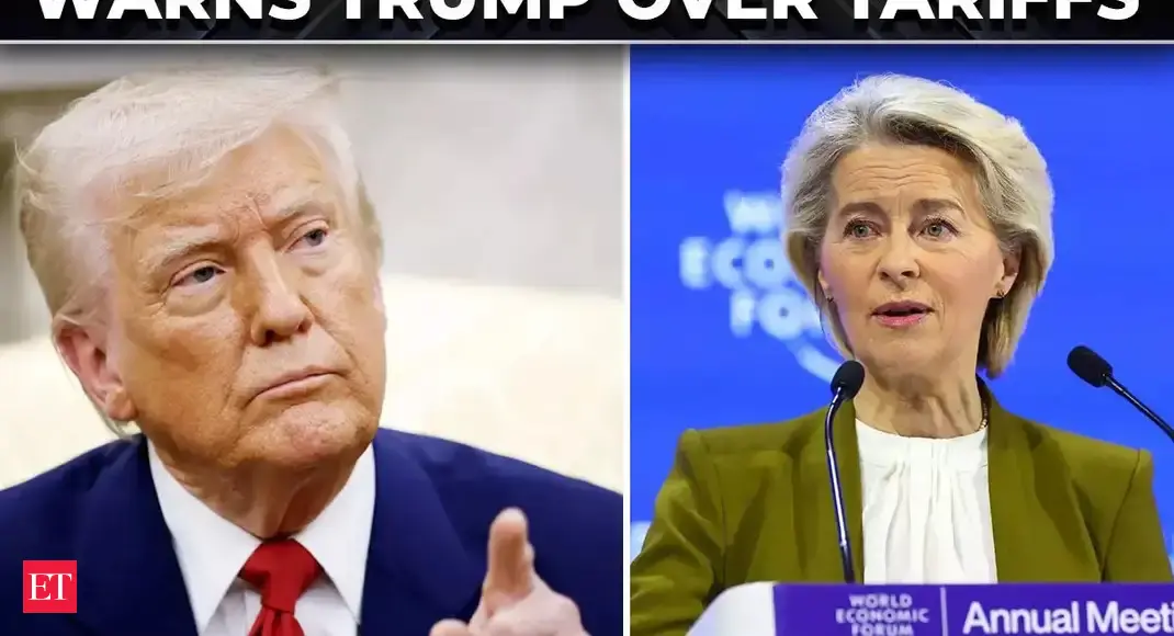 &lsquo;US is making mistake&rsquo;: EU chief confronts Trump over Greenland tariffs at Davos | WEF Summit 2026 - The Economic Times Video | ET Now