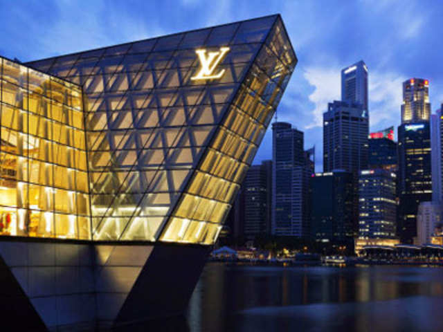 The Louis Vuitton store at the Marina Bay Sands