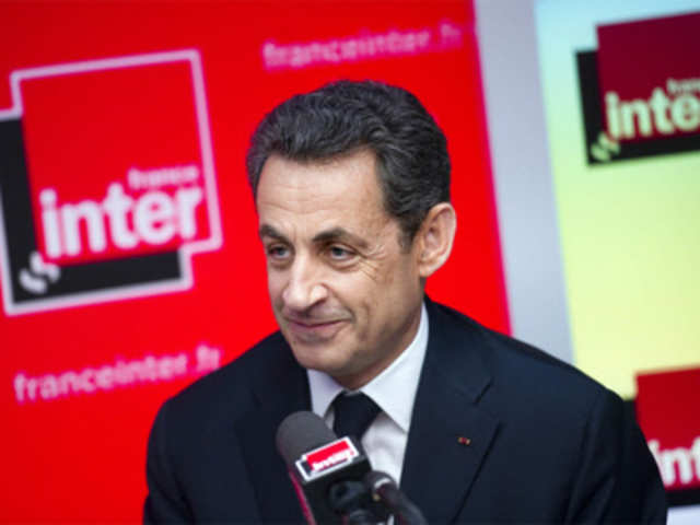 France's President Nicolas Sarkozy during an interview