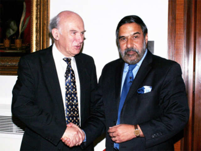 Anand Sharma meets UK minister Dr Vince Cable