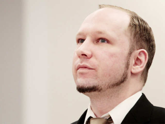 Accused Norwegian Anders Behring Breivik sits in the courtroom