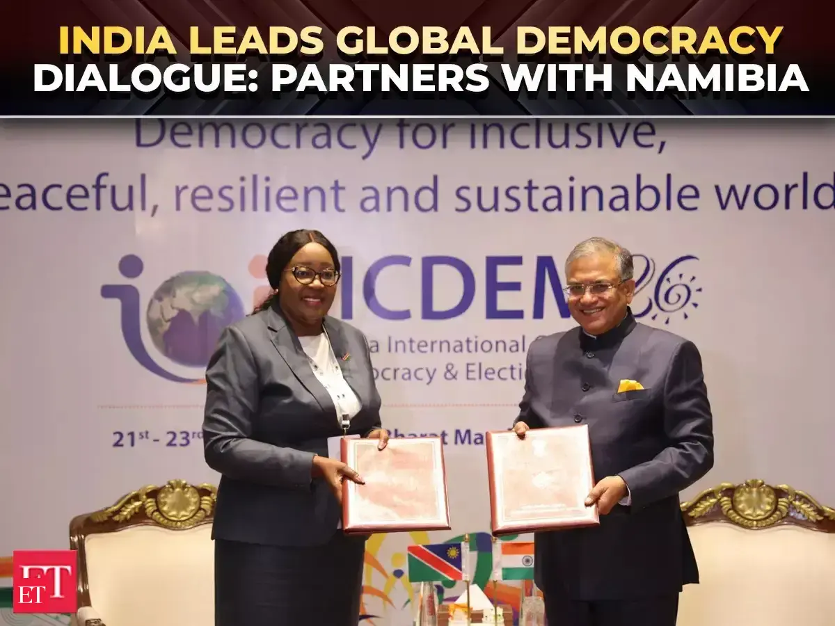 India, Namibia sign electoral MoU as 70 nations join global democracy meet IICDEM 2026 in Delhi
