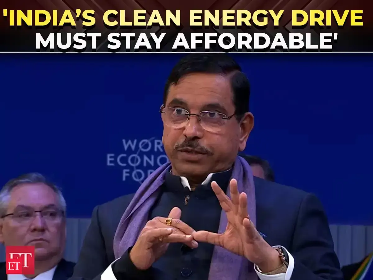India offers $350 bn green energy investment opportunity,  Union Minister Pralhad Joshi at WEF 2026