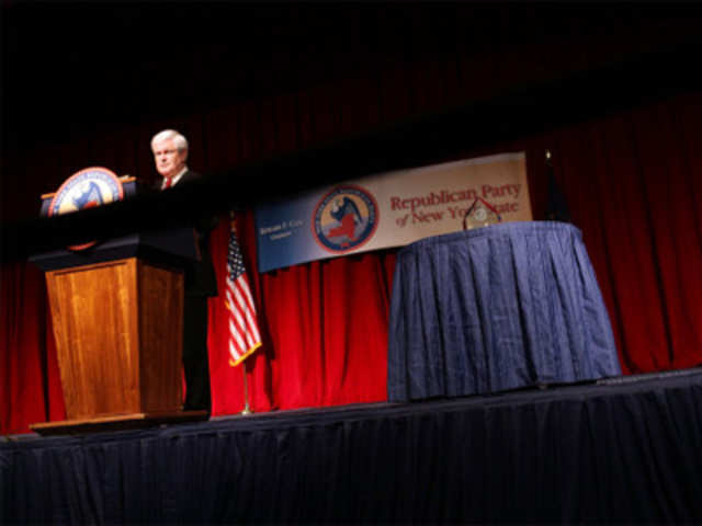 Newt Gingrich speaks at the 2012 Republican State Dinner