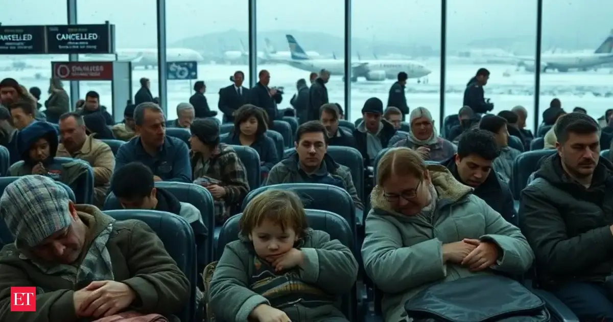 Arctic cold snap and winter storms ground hundreds of flights across Canada and US, stranding thousands of travellers