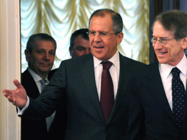 Russian Foreign Minister with Italian counterpart