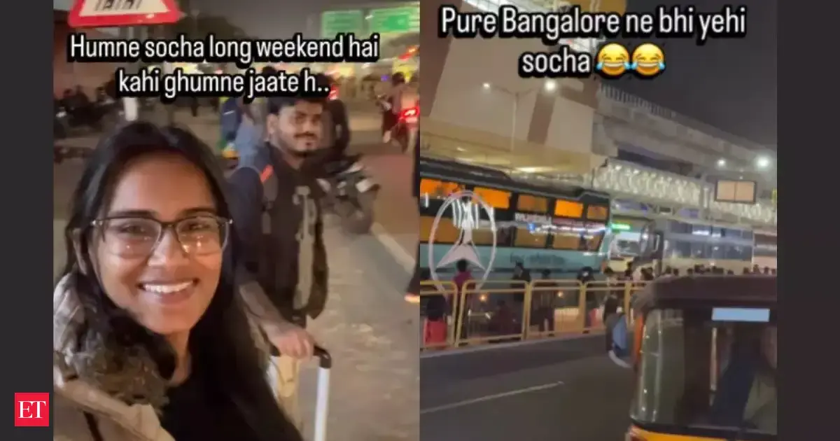 Bengaluru couple’s long weekend video goes viral, sums up city travel chaos