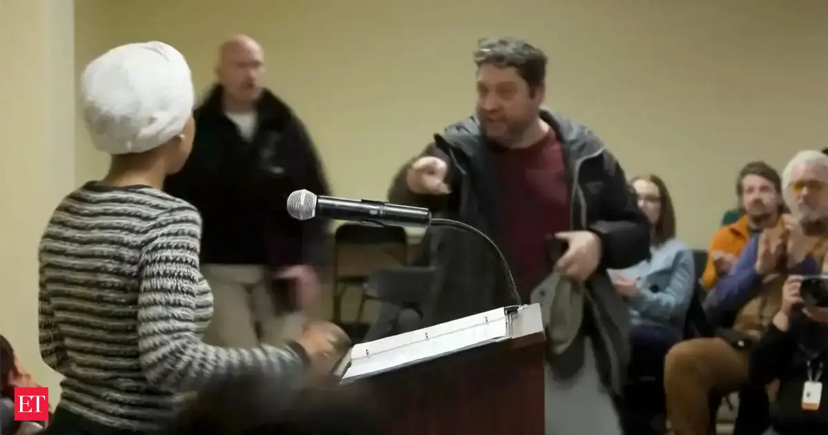 Minnesota immigration row: Man disrupts Ilhan Omar event, sprays her with liquid