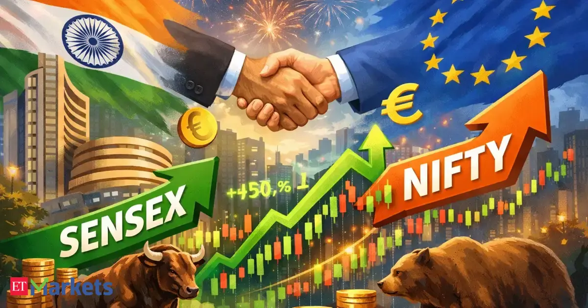 Rs 3 lakh crore added! Sensex rises over 600 pts, Nifty tops 25,350; India-EU trade pact among key factors behind today's rally