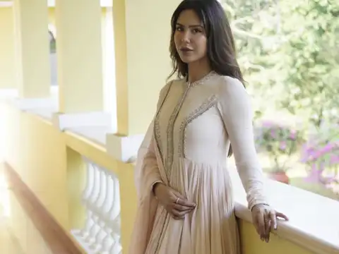 Beige Anarkali Elegance