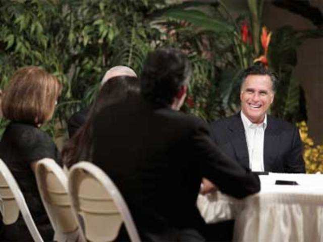 Mitt Romney holds a roundtable discussion