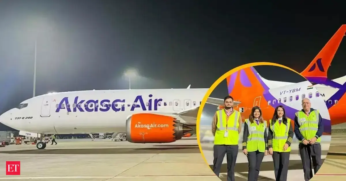 Akasa Air’s 33rd plane lands in Bengaluru with all-women pilot crew