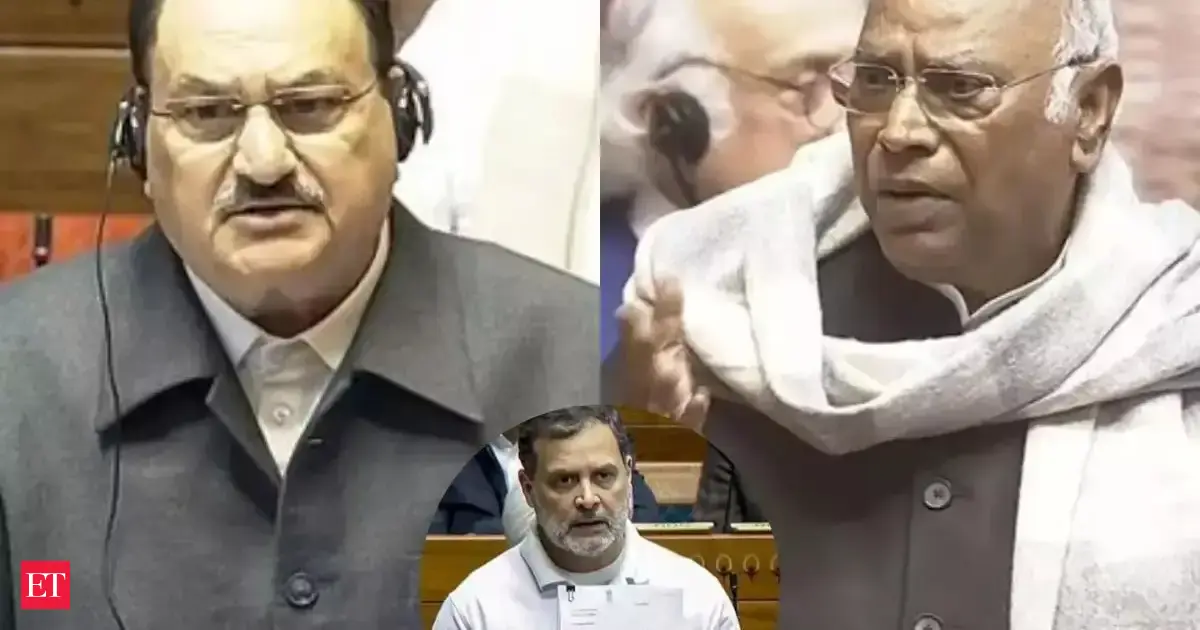 ‘Abodh Baalak’: JP Nadda targets Rahul Gandhi in RS, tells Kharge not to let Congress be held hostage to an ‘immature child’