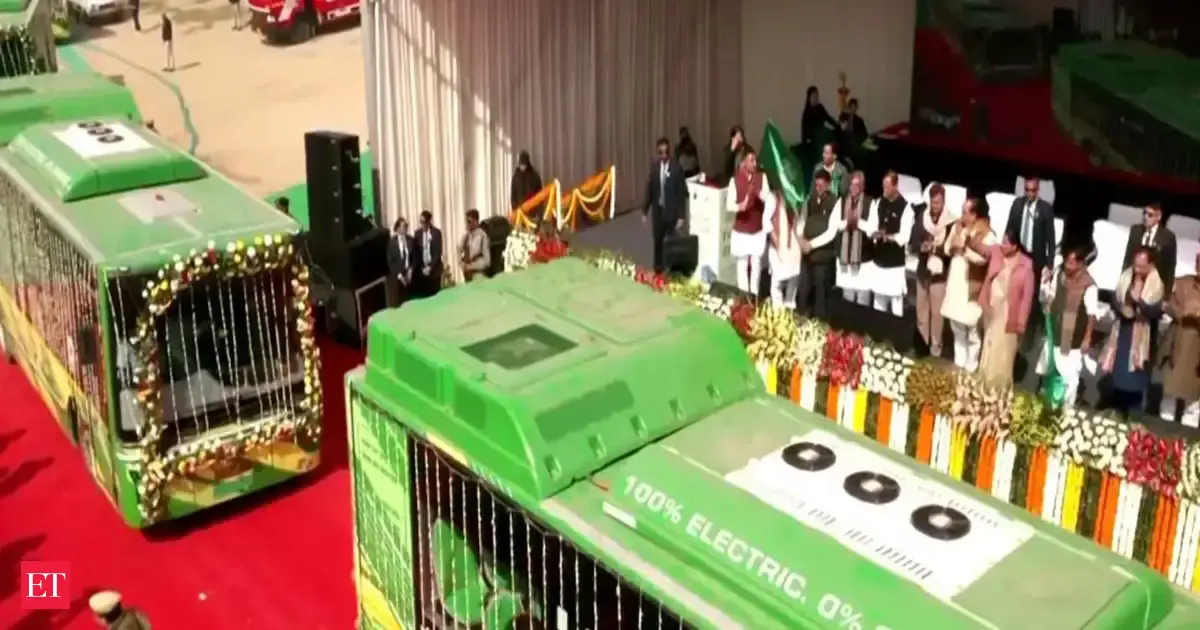 Delhi CM Rekha Gupta flags off 500 electric buses to mark BJP-led govt's first year